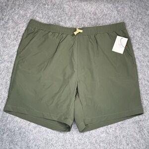 Cadets Men's XL Shorts Green Drawstring Lined Performance NWT